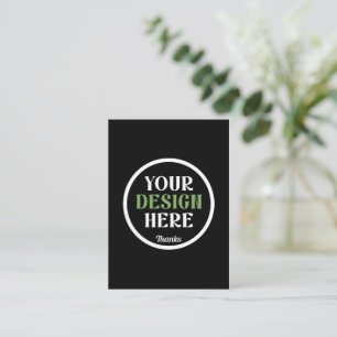 Carte De Correspondance personnalisé, unique, élégant et minimaliste bisou