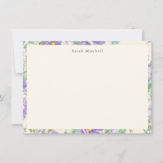 Carte de correspondance personnalisée à motif flor