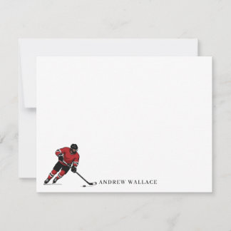 Carte de correspondance personnalisée de hockey su