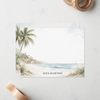 Carte de correspondance personnalisée de plage