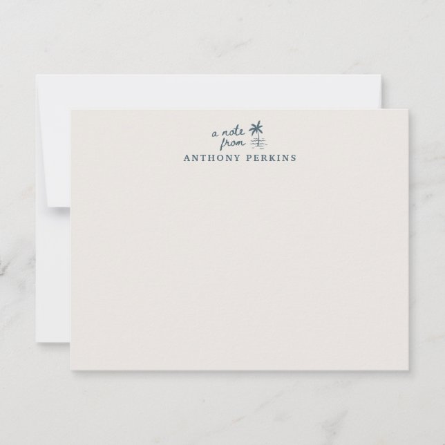 Carte de correspondance personnalisée de plage côt (Devant)