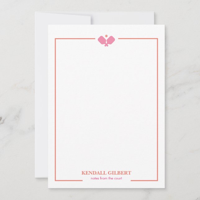 Carte de correspondance personnalisée Pickleball | (Devant)