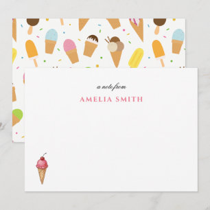 Carte de correspondance personnalisée pour glace s