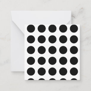 Carte De Correspondance PERSONNALISER CECI - B&W Pois Motif
