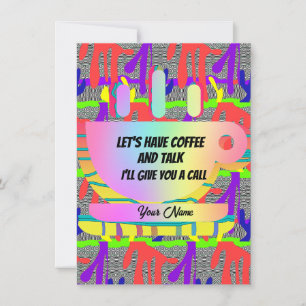 Carte De Correspondance Personnalisons Prenons le café et parlons
