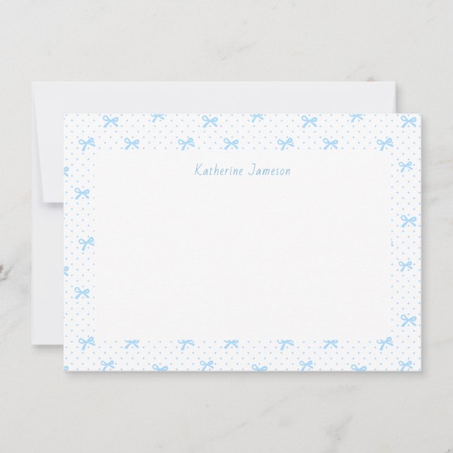 Carte de correspondance petit bleu capricieux mono (Devant)