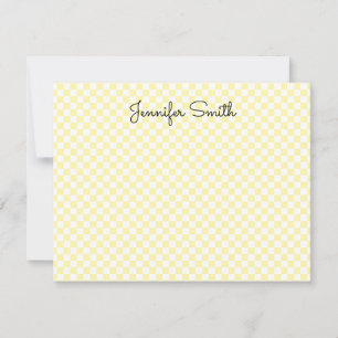 Carte De Correspondance Petit damier blanc et crème