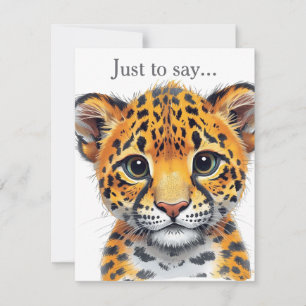Carte De Correspondance Petit guépard Safari Spirit