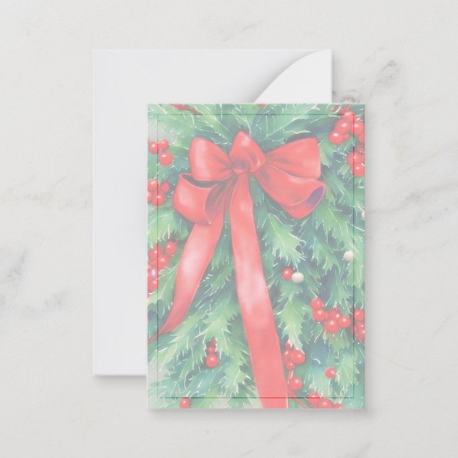 Carte De Correspondance Petit Noël à budget creux et arc (Devant)