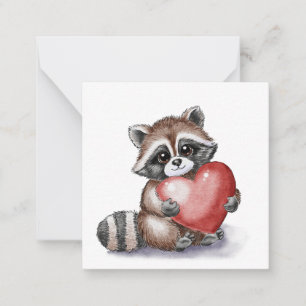 Carte De Correspondance Petit Raton laveur à plat