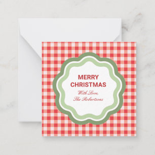 Carte De Correspondance Petite Enclosure Cadeau Personnalisée à Carreaux R
