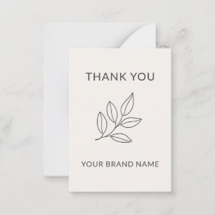 Carte De Correspondance Petite entreprise botanique minimaliste artisanale