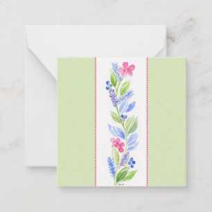 Carte De Correspondance Petite enveloppe florale aquarelle peinte à la mai