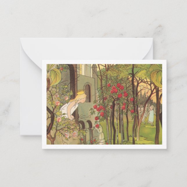 Carte De Correspondance Petite princesse dans la forêt (Devant)