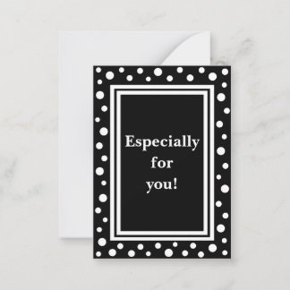 Carte De Correspondance Petites cartes-cadeaux de points_Noir&Blanc