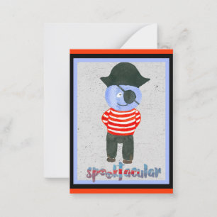Carte De Correspondance Petits enfants Éffrayant Halloween Carton Pirate N
