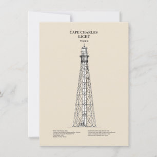 Carte De Correspondance Phare de Cape Charles - Virginie - SBD