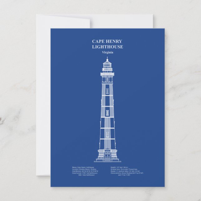 Carte De Correspondance Phare de Cape Henry - Virginie - AD (Devant)
