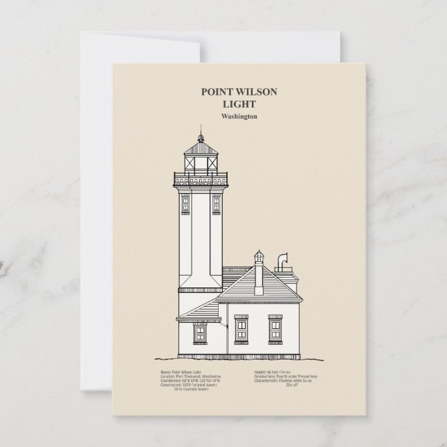 Carte De Correspondance Phare de Point Wilson - Washington - SBD (Devant)