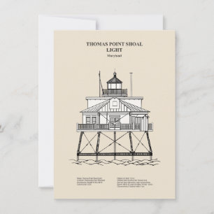 Carte De Correspondance Phare de Thomas Point Shoal - Maryland - SBD