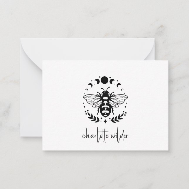 Carte De Correspondance Phases D'Abeilles De Lune Écrite À La Main (Devant)