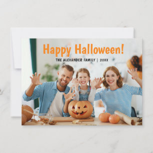 Carte De Correspondance Photo de famille Happy Halloween