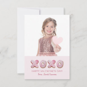 Carte De Correspondance Photo de la Saint-Valentin rose féminin