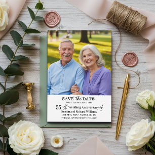 Carte De Correspondance Photo de mise en garde pour les 55 ans de mariage