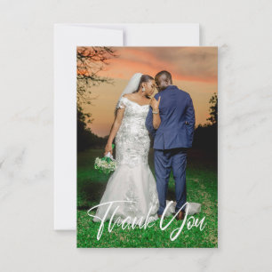 Carte De Correspondance Photo Mariage simple Ajouter votre Merci de voeux