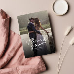 Carte De Correspondance Photo Merci Mariage Lettré à la main<br><div class="desc">Une façon géniale et réfléchie de remercier vos amis,  votre famille et vos collègues qui vous ont honoré leur présence lors de votre mariage avec cette photo moderne,  cartes de remerciement avec script écrit "merci" et un coeur d'amour.</div>