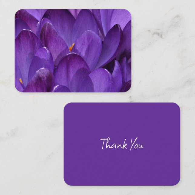 Carte De Correspondance Photographie de crocus de printemps (Devant / Derrière)