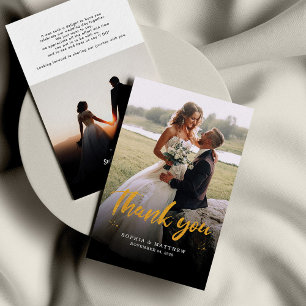 Carte De Correspondance Photos de Mariage à lettres à la main du budget Me