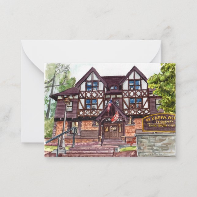 Carte De Correspondance Pi Kappa Alpha, Cornell University (Devant)