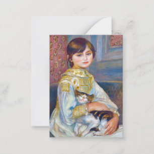 Carte De Correspondance Pierre-Auguste Renoir - Enfant au chat