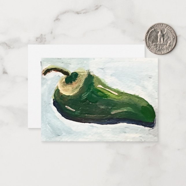 Carte De Correspondance Piment Jalapeño (Devant/Arrière en situation)