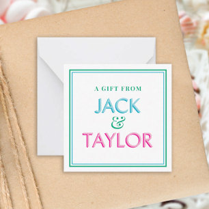 Carte De Correspondance Pink & Green Preppy Cadeau personnalisé frère
