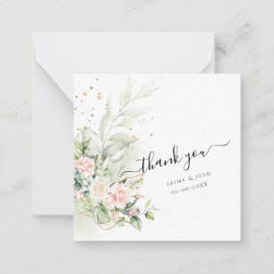 Carte De Correspondance PixDezines Aquarelle Blush Rose Eucalyptus