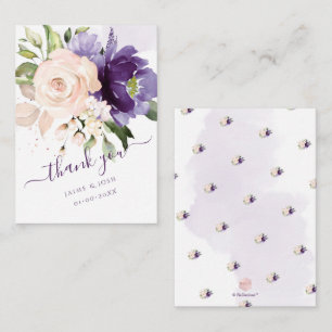 Carte De Correspondance PixDezines Aquarelle Fleurs Roses Rouges Violet
