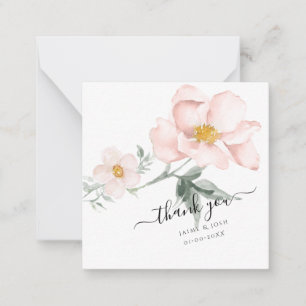 Carte De Correspondance PixDezines Aquarelle rose pâle Rose unique pétale
