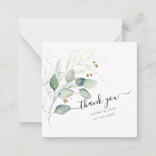 Carte De Correspondance PixDezines Aquarelle Verdure Eucalyptus