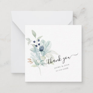 Carte De Correspondance PixDezines Dusty Blue Aquarelle Cotton Buds
