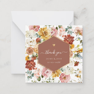 Carte De Correspondance PixDezines H2 Automne Jardin Fleurs Merci