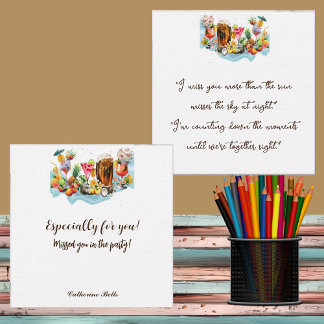 Carte De Correspondance Plage Cocktails Fruits tropicaux Fête Qui Vous Man