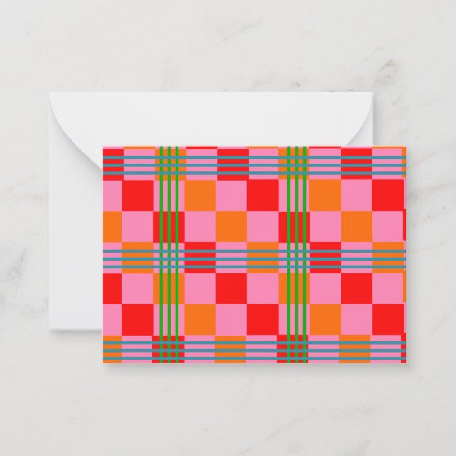 Carte De Correspondance Plaid Rétro  (Devant)