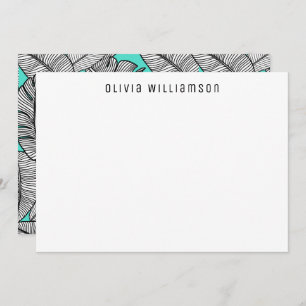 Carte De Correspondance Plante de monstère à feuille de banane tropicale