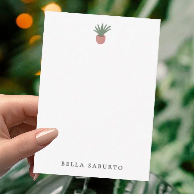 Carte De Correspondance Plante en pot personnelle (Créateur téléchargé)