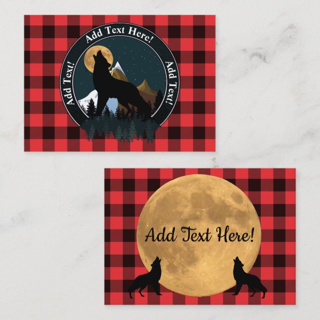 Carte De Correspondance Pleine lune de Howling Wolf (Devant / Derrière)