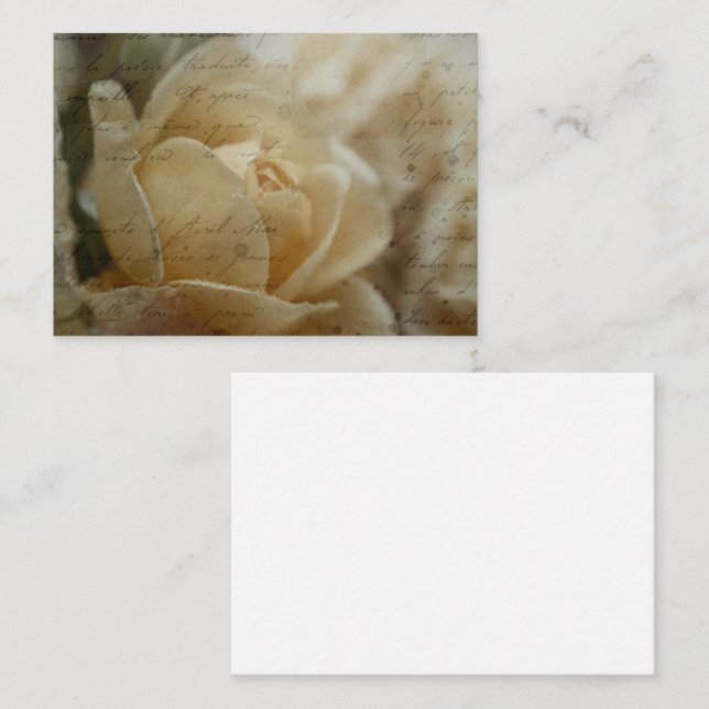 Carte De Correspondance Poésie Rose Collection (Devant / Derrière)