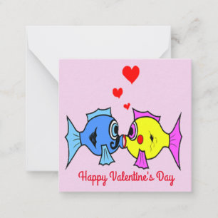 Carte De Correspondance Poisson Amoureux Saint-Valentin