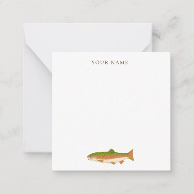 Carte De Correspondance Poisson Rainbow Trout Stationery Post-it Notes (Devant)